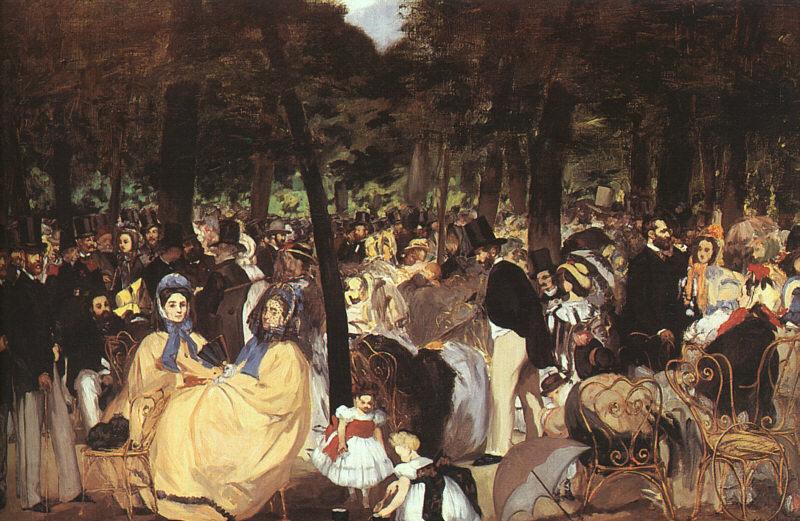 Edouard Manet Concert in the Tuileries Norge oil painting art